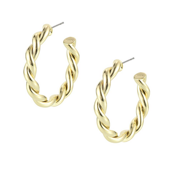 Sea Breeze Wrapped Hoop Earring, Gold – Sabi Boutique