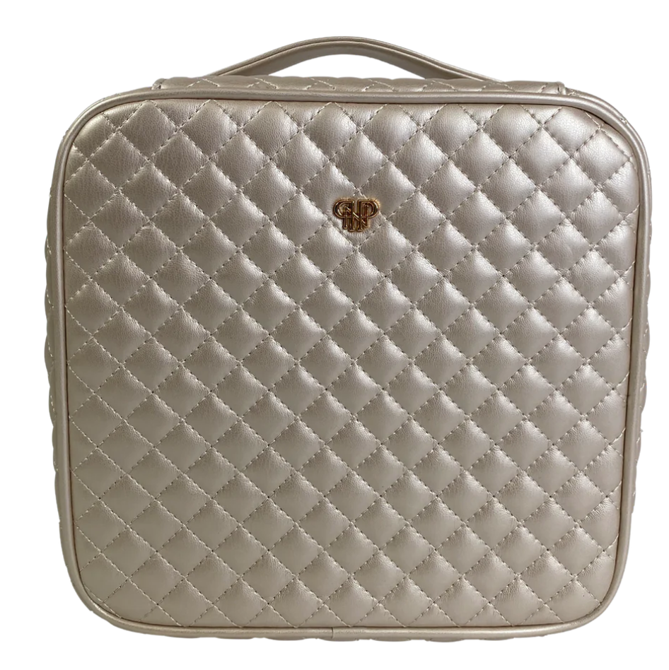 Mini Diva Makeup Case, Pearl Quilted – Sabi Boutique