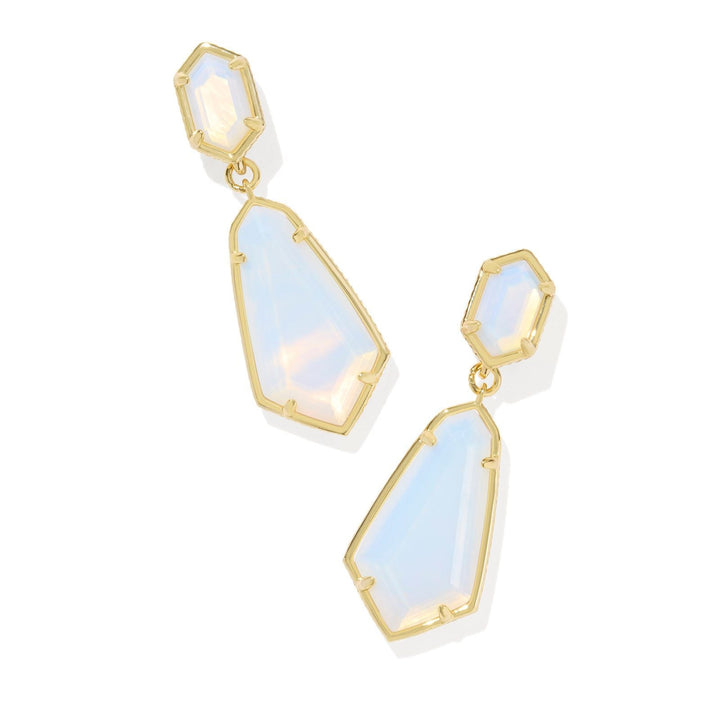 Hallie Gold Convertible Drop Earrings, Opalite Illusion