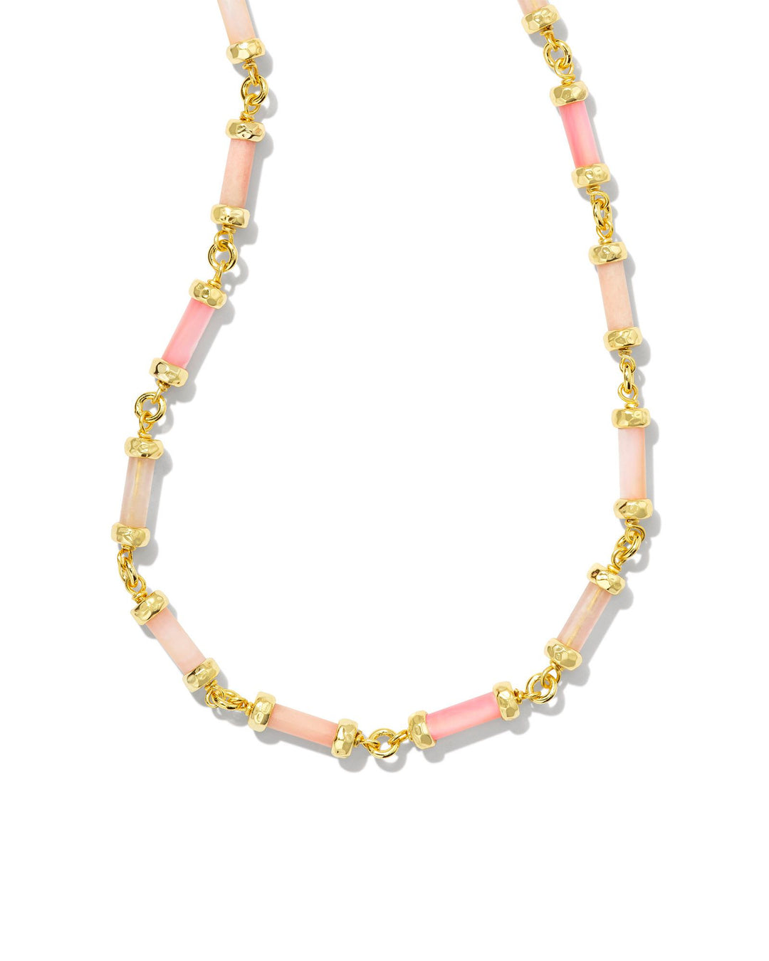 Gigi Gold Strand Necklace, Pink Mix