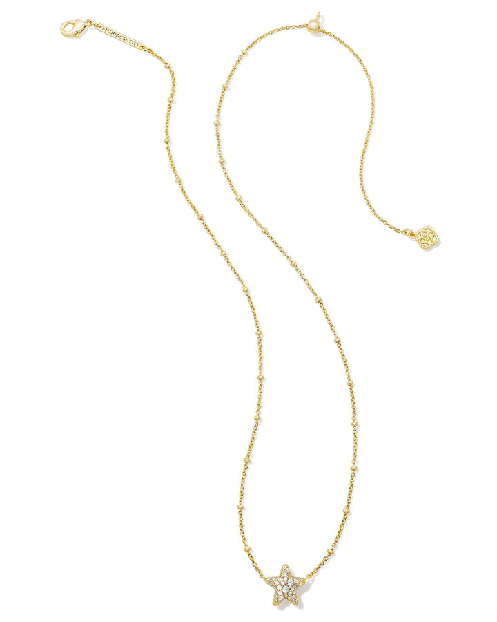 Jae Gold Star Pave Pendant Necklace