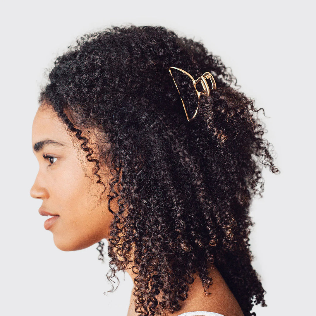 Open Shape Claw Clip, Gold