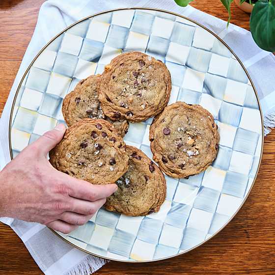 Sterling Check Enamel Serving Platter