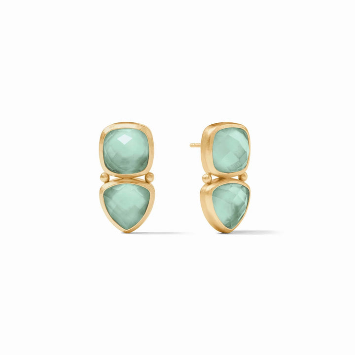 Aquitaine Midi Earring, Iridescent Aquamarine Blue