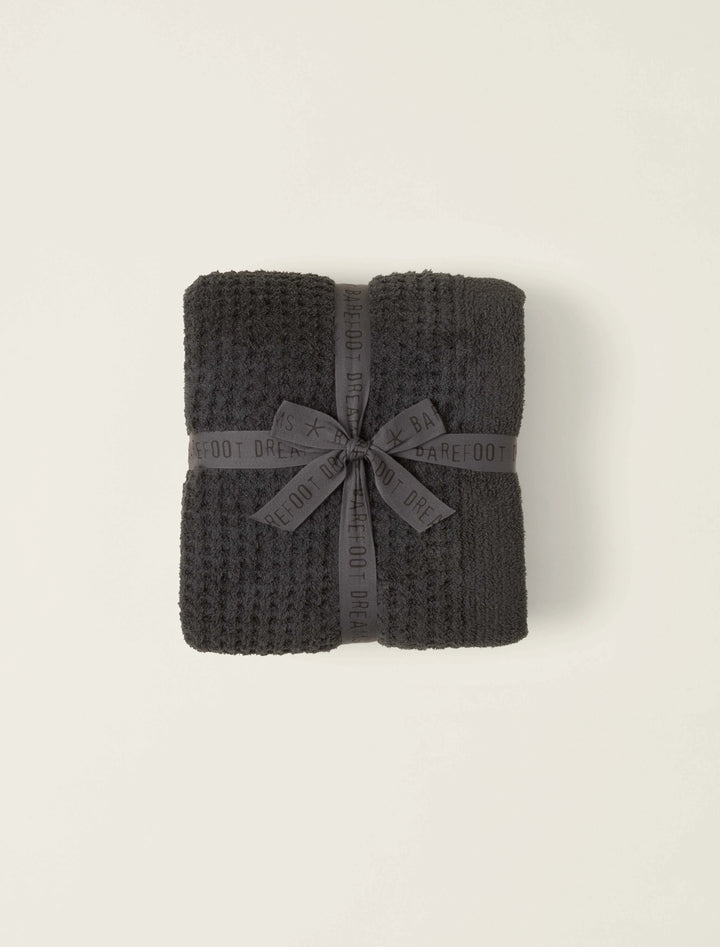 CozyChic Waffle Throw, Carbon