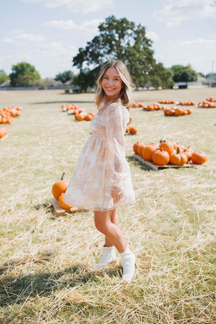 Lovestruck Floral Babydoll Dress, Cinnamon