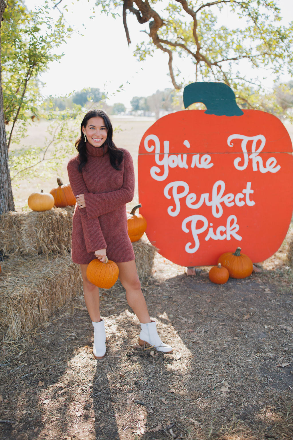 Abbie Sweater Dress, Baked Apple