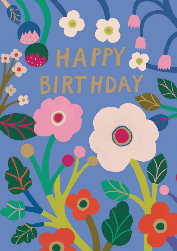 Happy Flowers Greeting Card