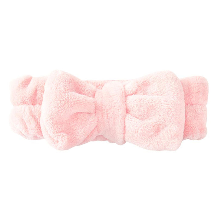 Plush Bow Headband, Pink