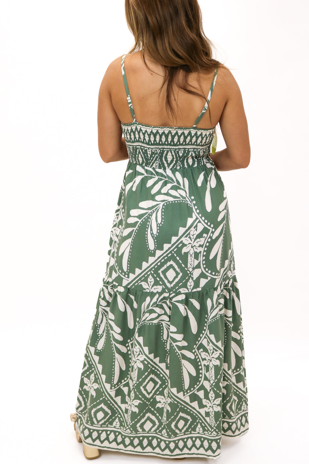 Tazz Midi Dress, Palm Green