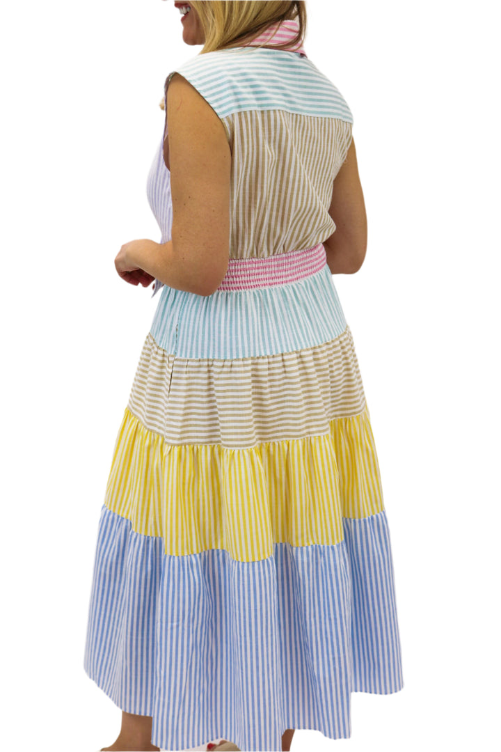 Bright Skies Ahead Striped Midi Dress