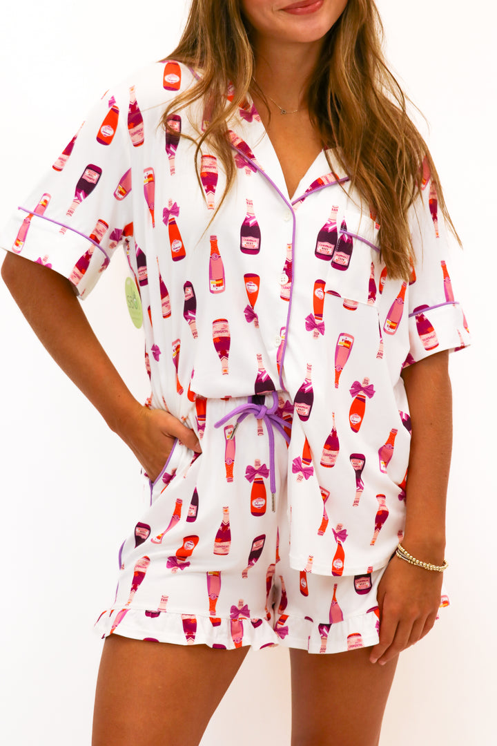 One More Round Champagne Pajama Set