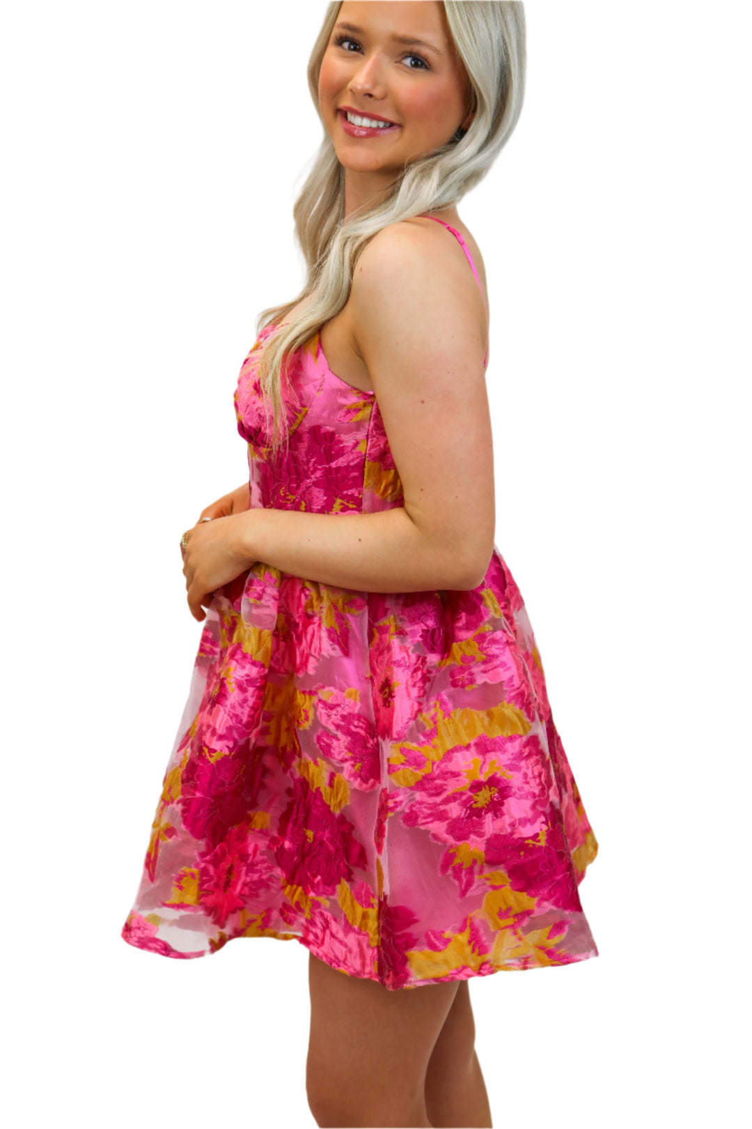 First Dance Floral Dress, Pink