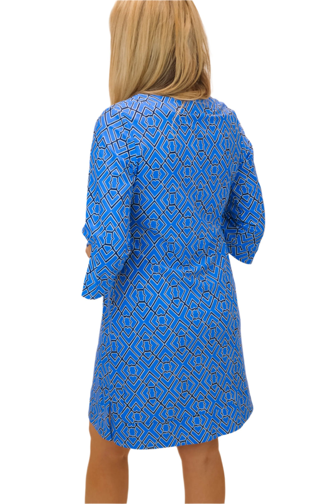 Megan Dress, Garden Lattice French Blue