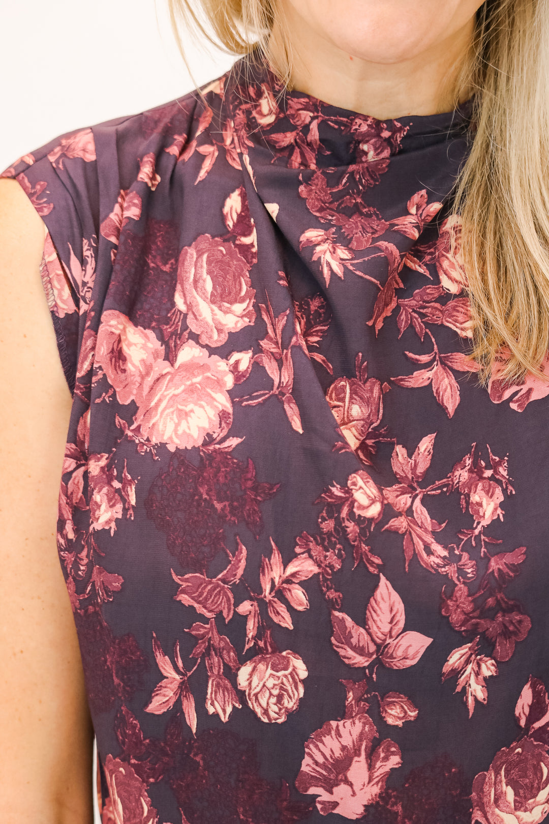 Searching For Love Mock Neck Floral Top