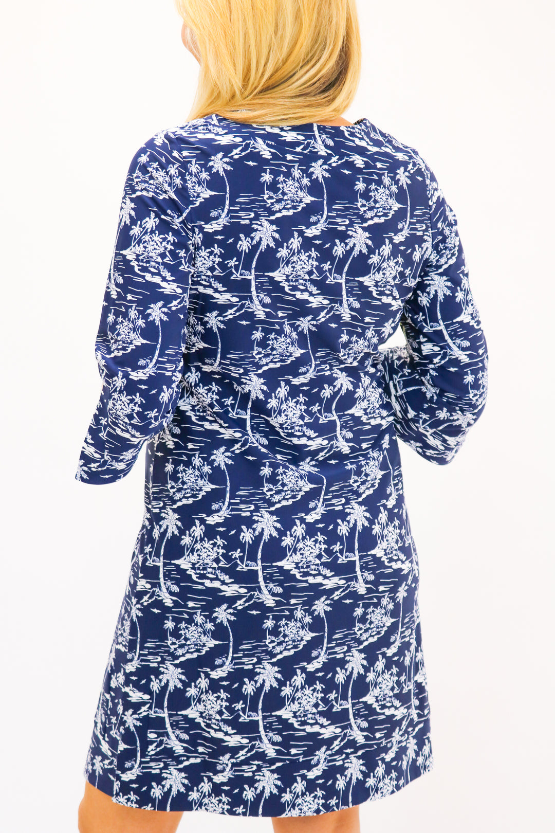 Megan Dress, Island Getaway Navy