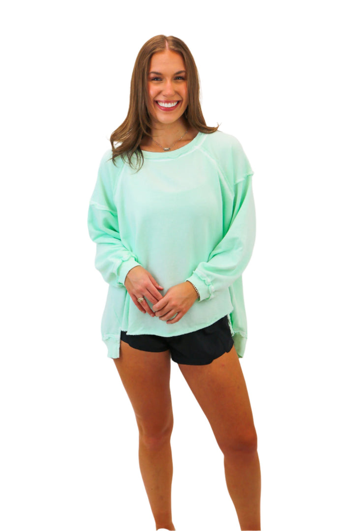 One To Beat Pullover, Pistachio