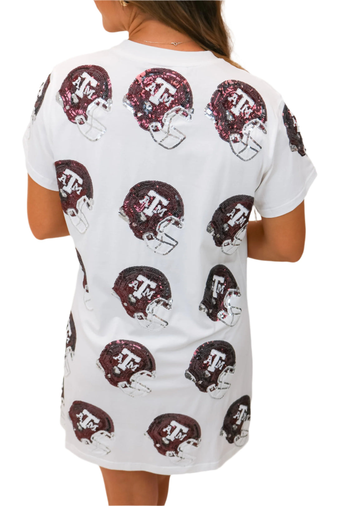 A&M Helmet Tee Dress, White