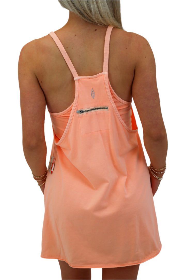 Hot Shot Mini Dress, Pastel Peach