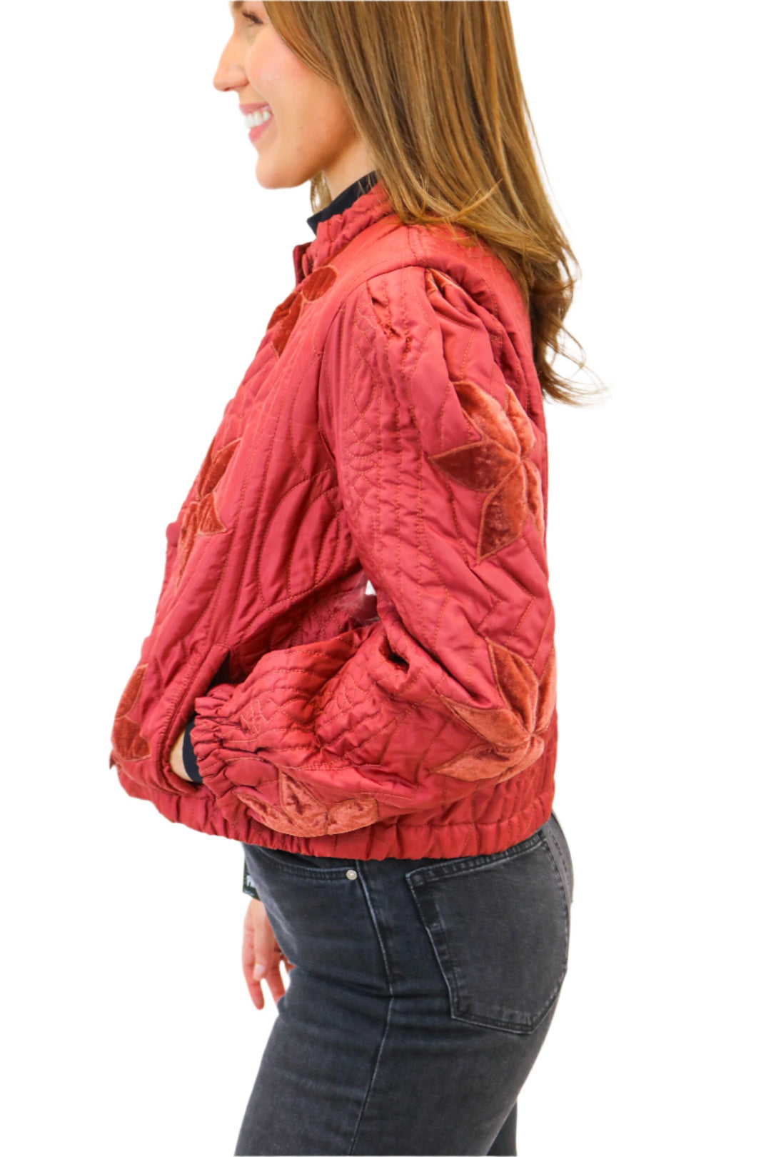 Quinn Quilted Jacket, Marsala