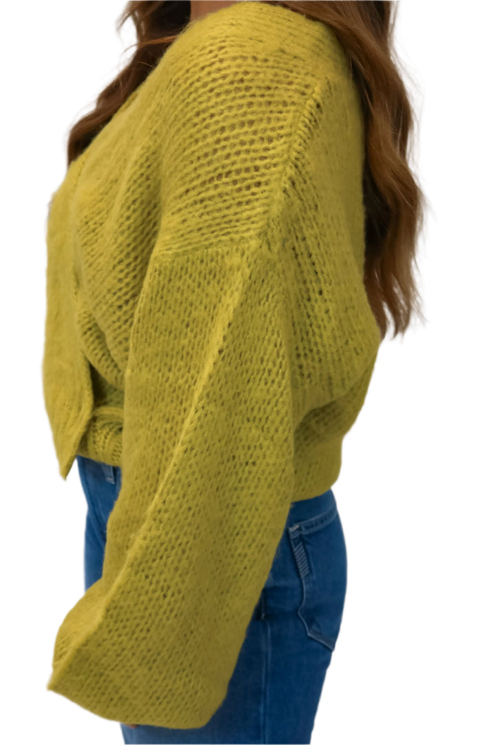 Kyan Wrap Cardigan, Cypress Green