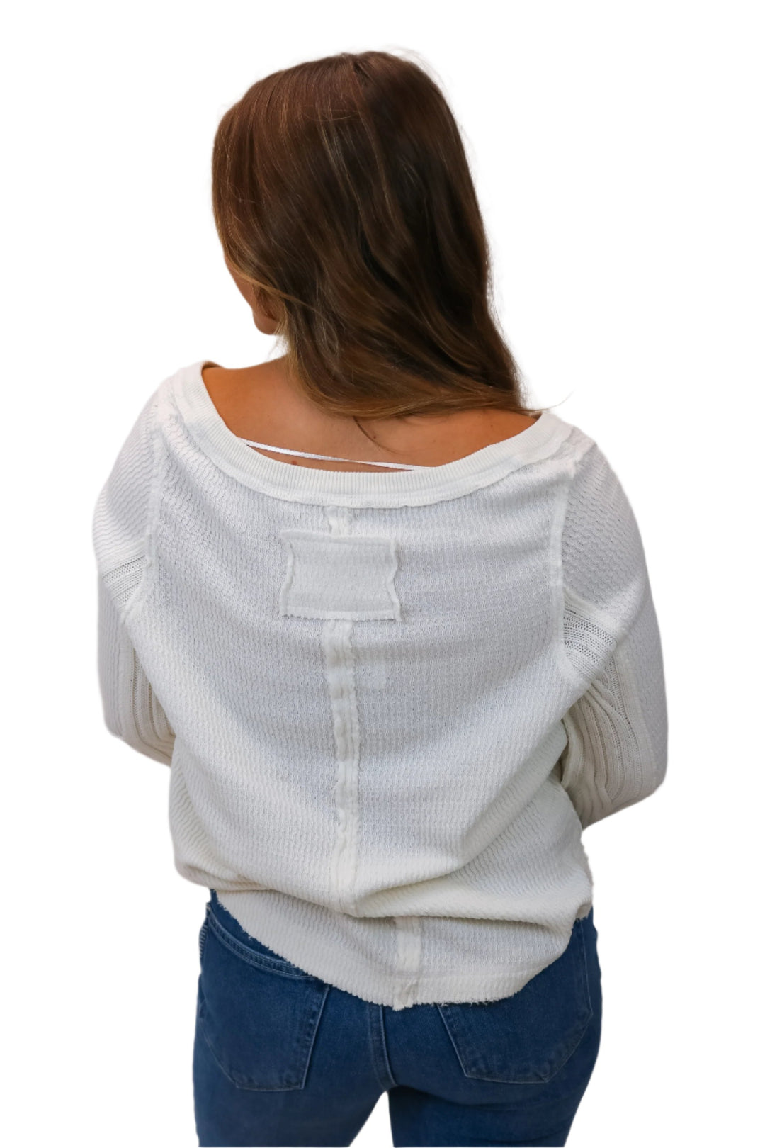 Swinging Cable Cuff Sweater, Ivory Combo