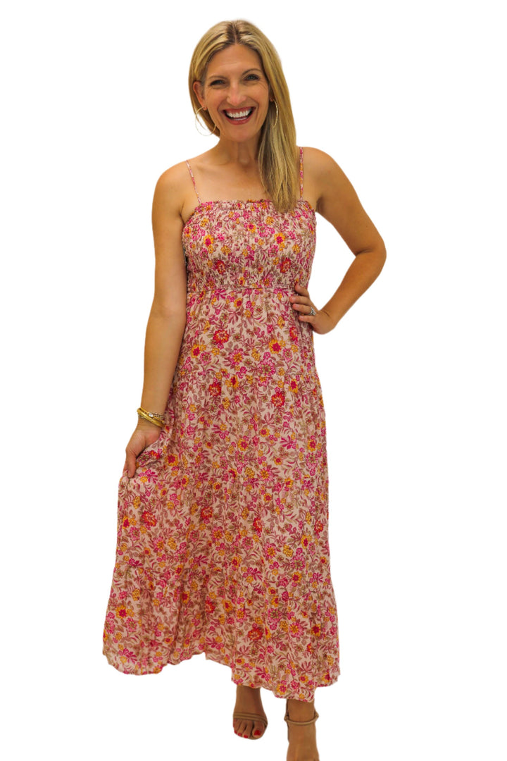 Balos Lima Floral Maxi Dress, Cactus Flower