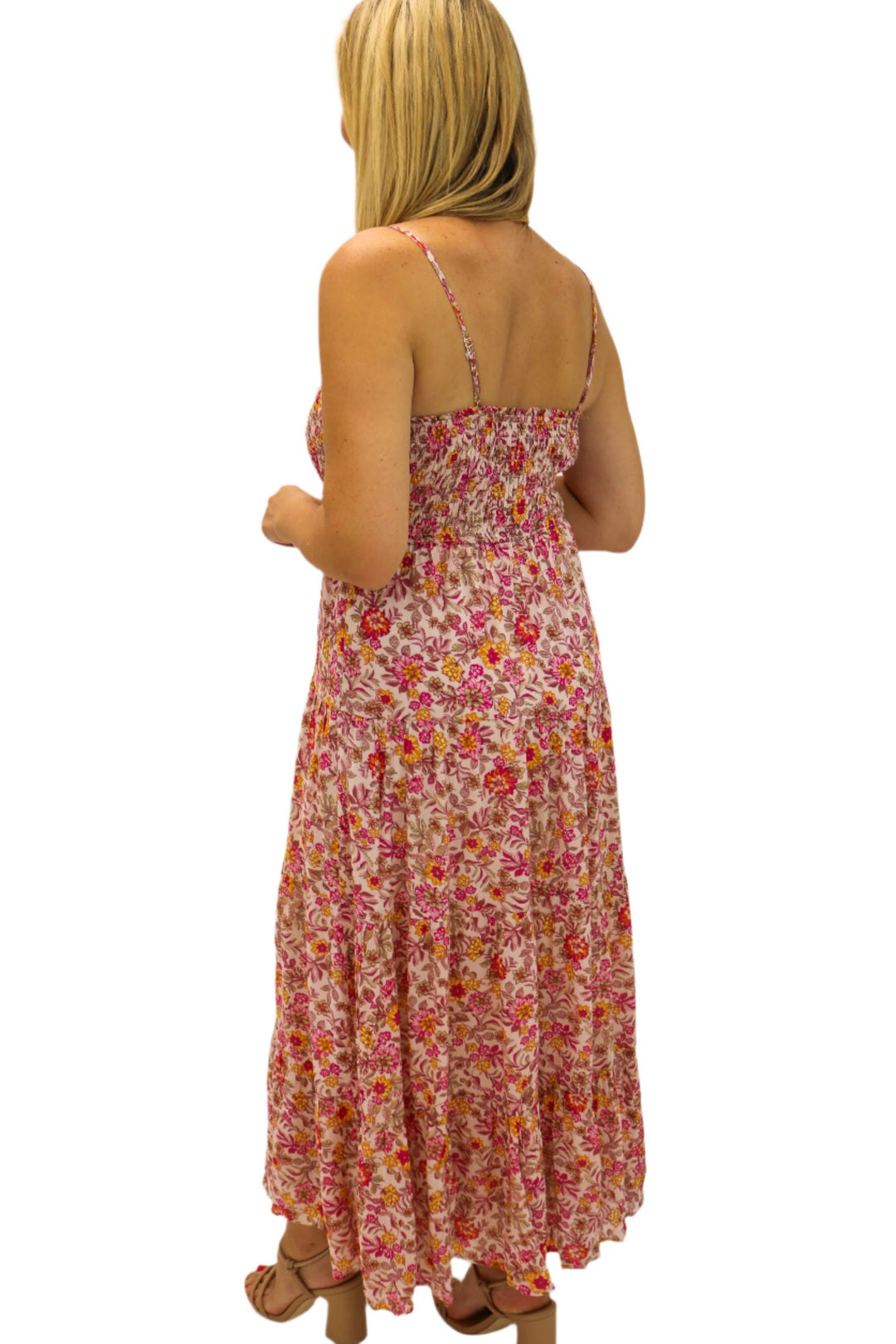 Balos Lima Floral Maxi Dress, Cactus Flower