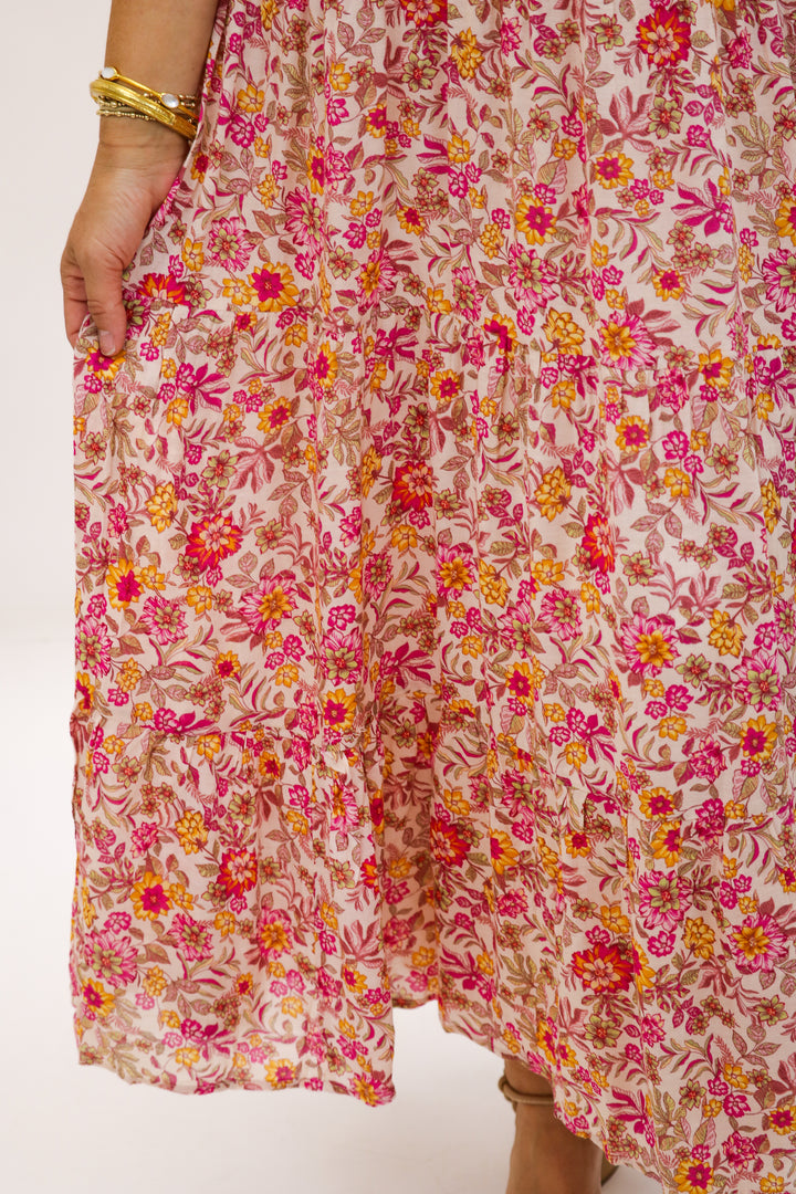 Balos Lima Floral Maxi Dress, Cactus Flower