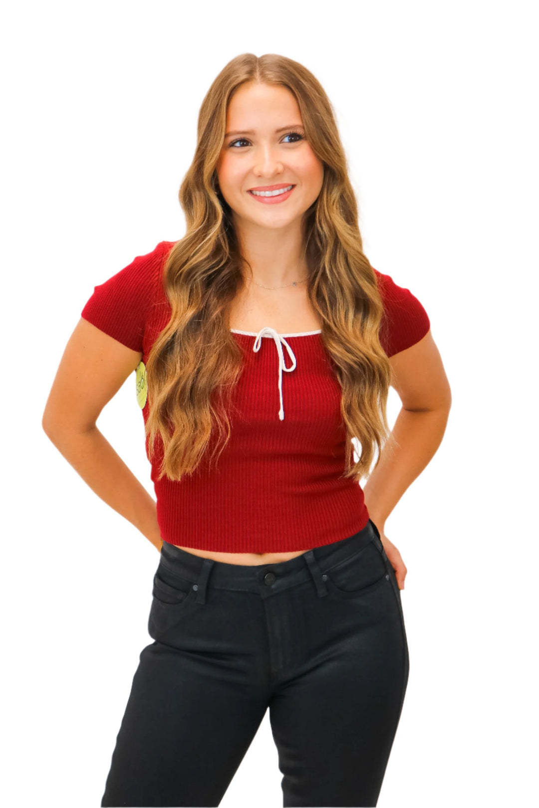 Turn Back Time Ribbed Top, Maroon