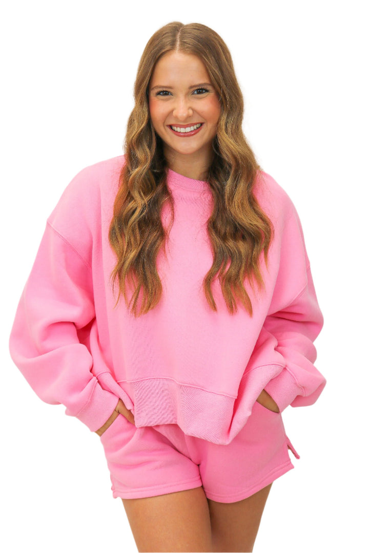 Take A Break Sweatshirt, Hot Pink