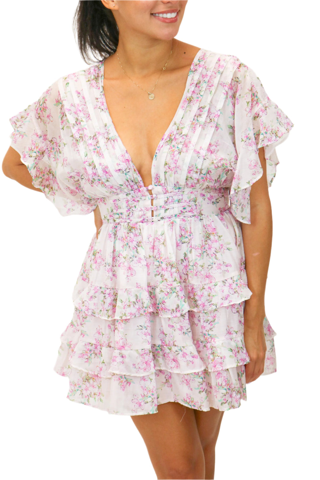 Garden Harmony Floral Dress