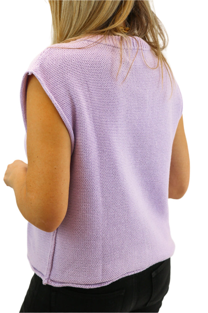 Sweet Like Candy Sweater Vest, Lilac