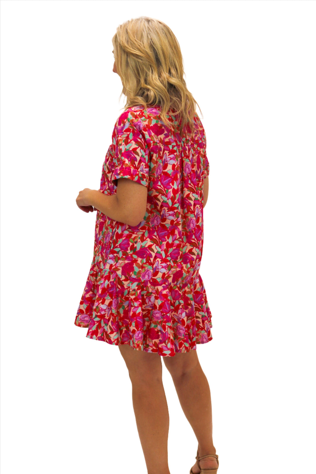 Garden Oasis Floral Babydoll Dress