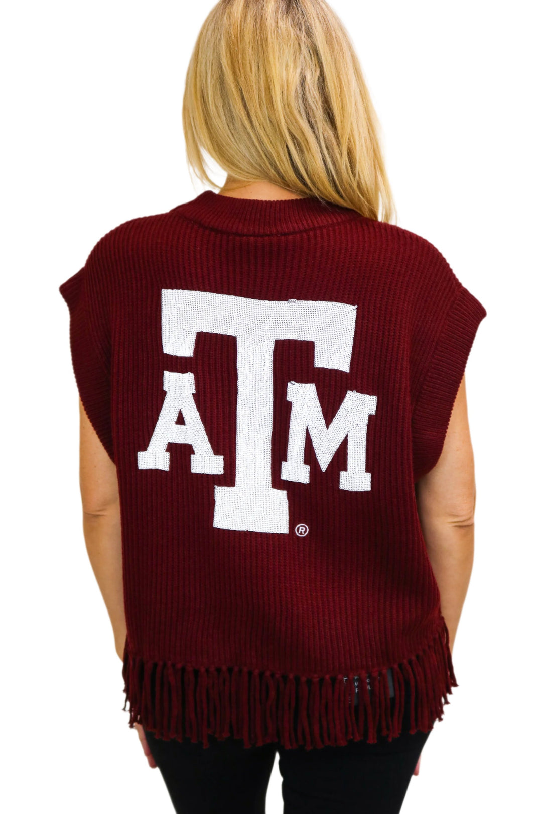 Gig 'Em Fringe Sweater Vest