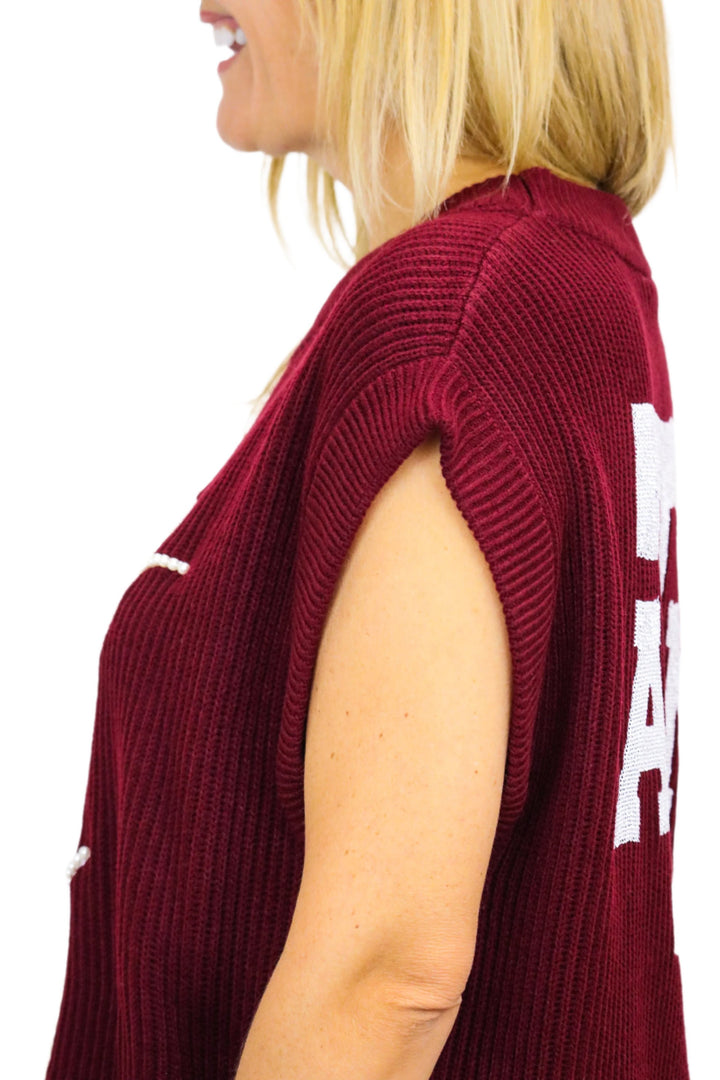 Gig 'Em Fringe Sweater Vest