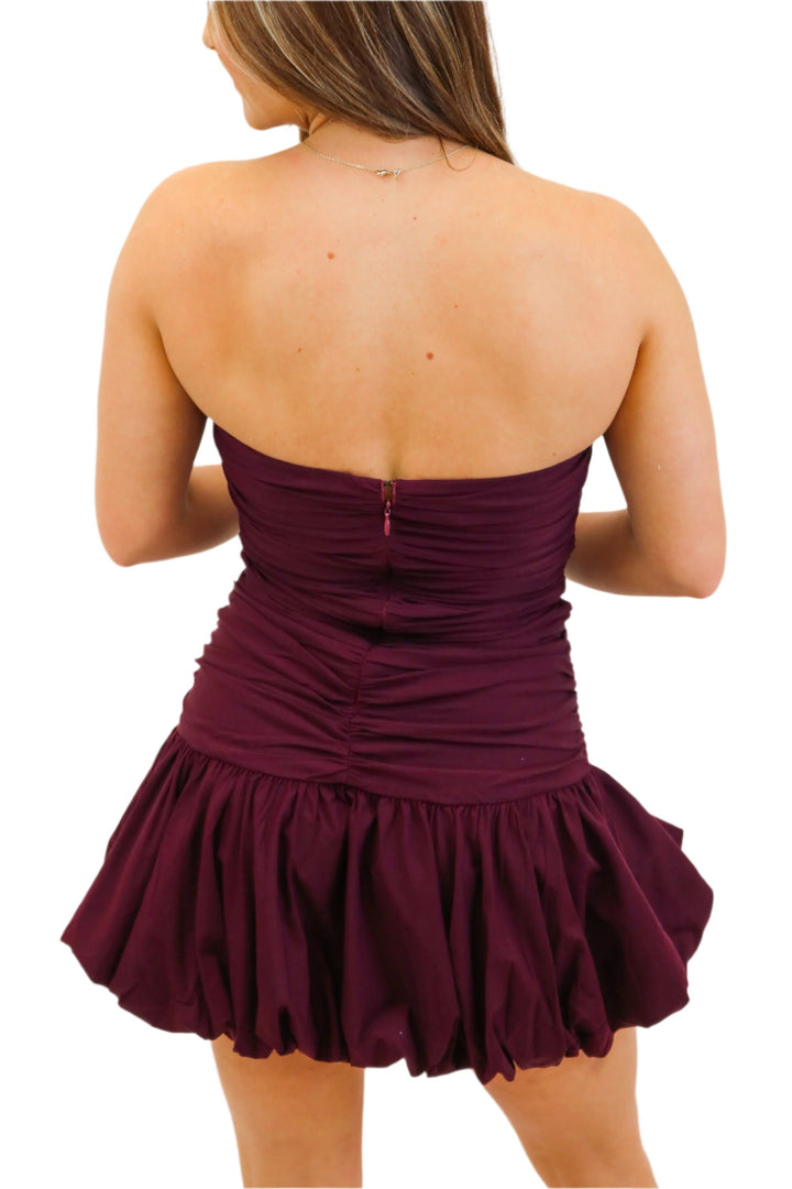 Out All Night Tube Dress, Maroon