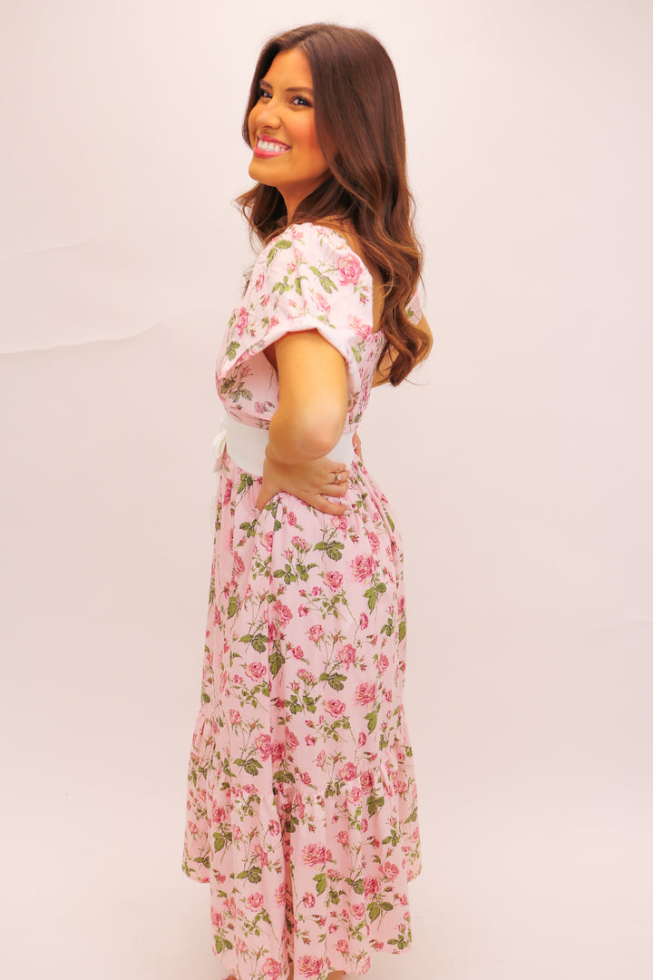 Spring Forward Maxi Dress, Pink