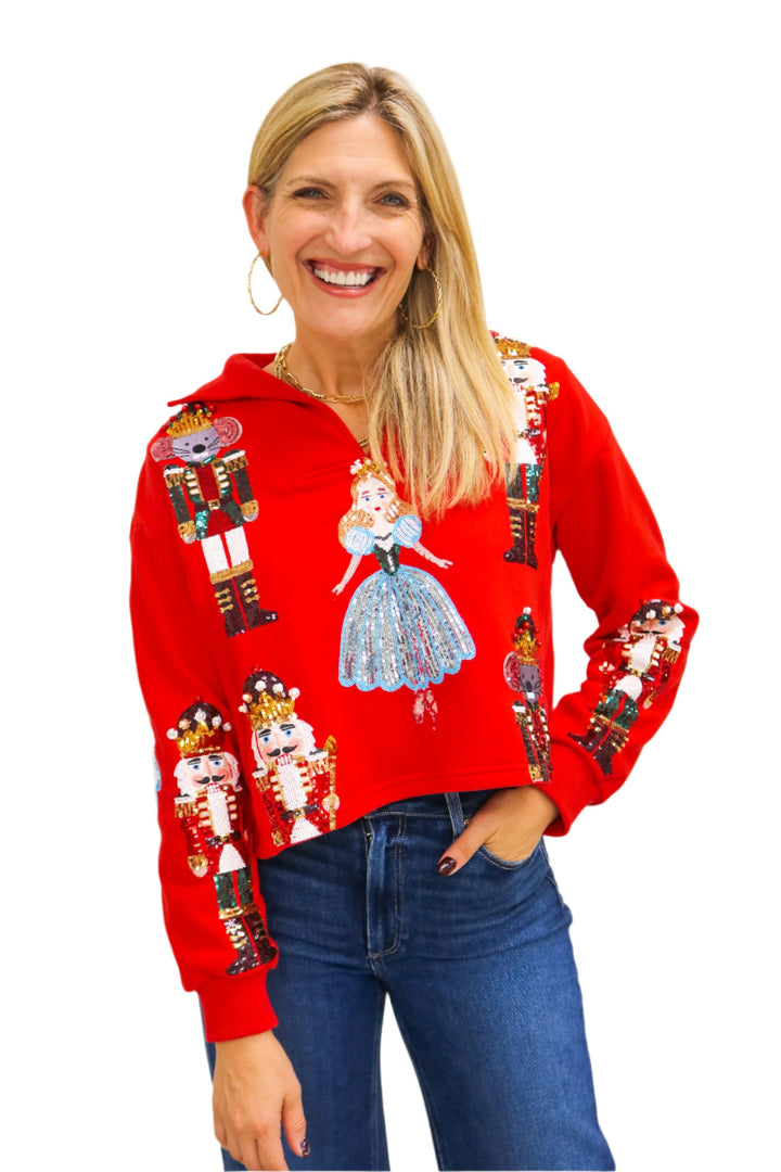 Nutcracker Ballet Sweatshirt, Red