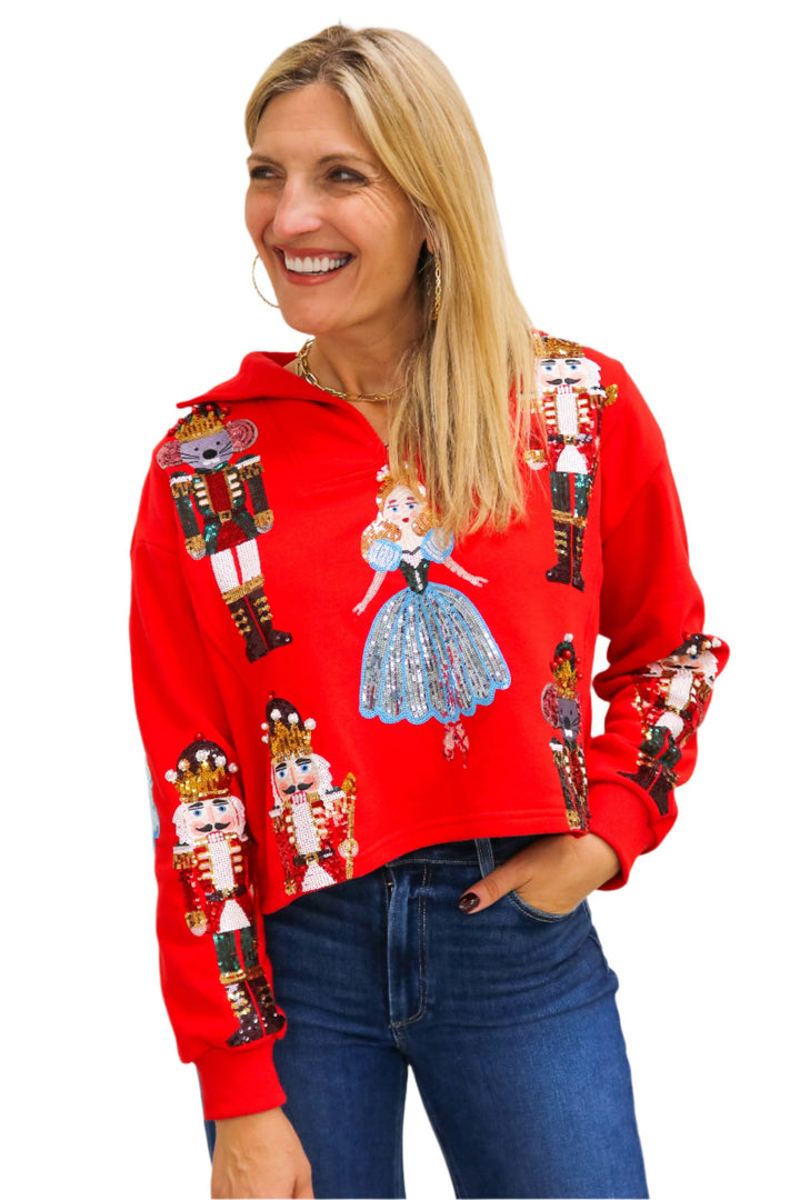 Nutcracker Ballet Sweatshirt, Red