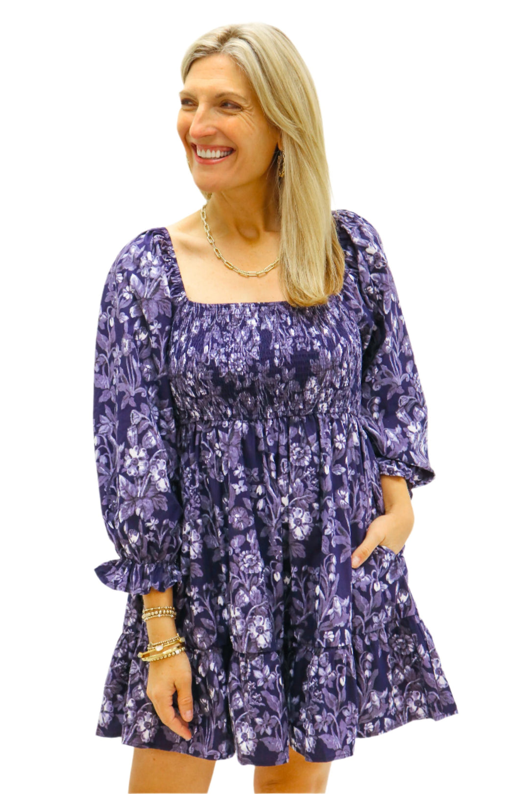 Something Good Mini Dress, Purple Grey Combo