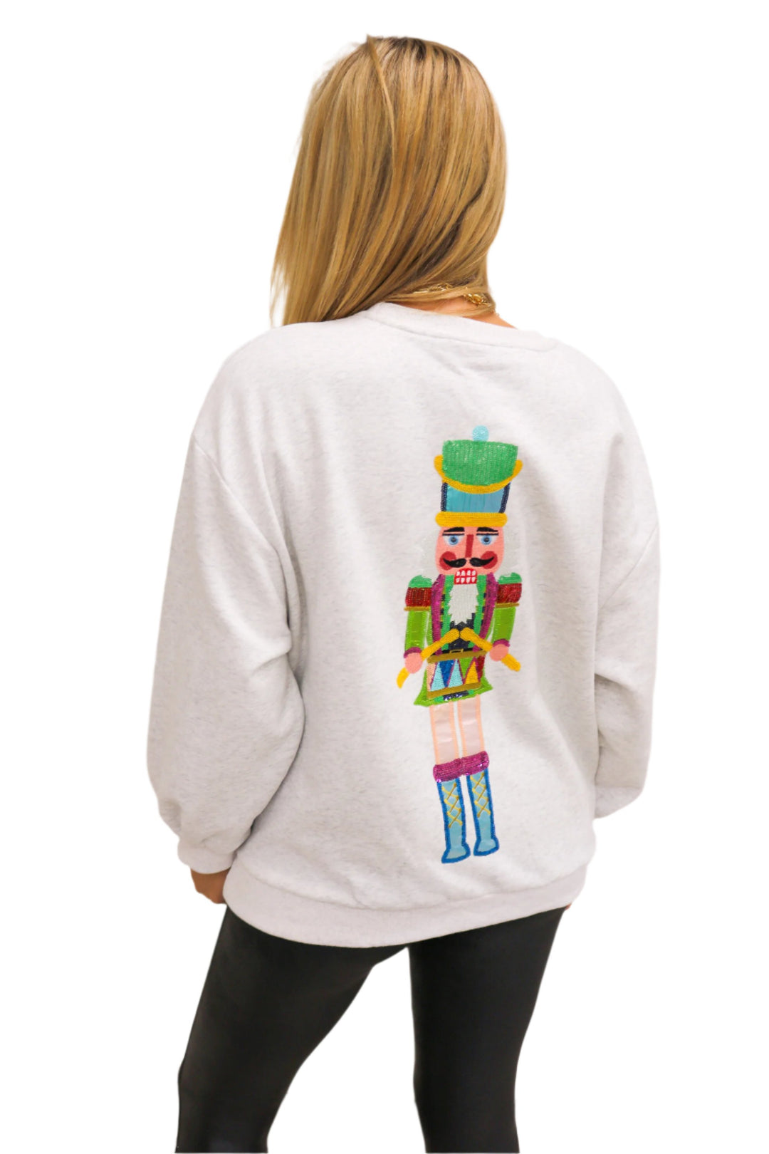 Drummer Nutcracker Sweatshirt, Grey