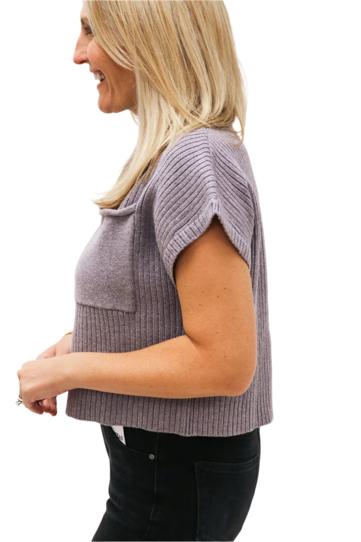 Call It What You Want Sweater Top, Charcoal