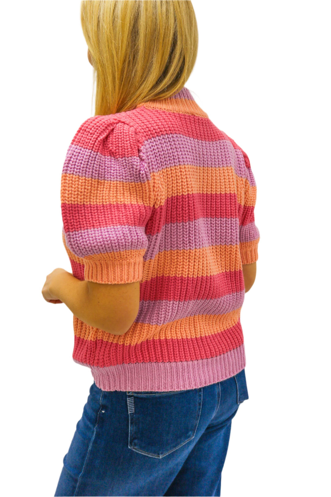 Sherbet Swirl Sweater Top, Pastel Stripe