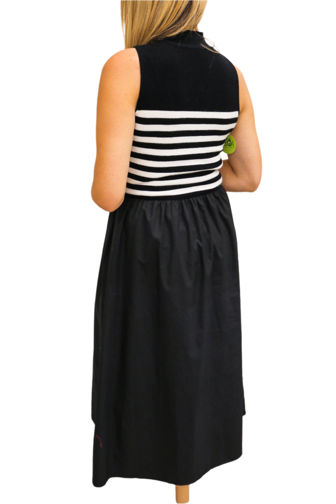 Out For The Weekend Knit Stripe Maxi Dress, Black