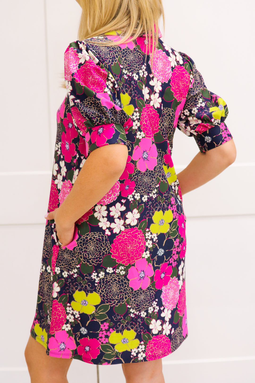 Emerson Dress, Autumn Blooms Orchid