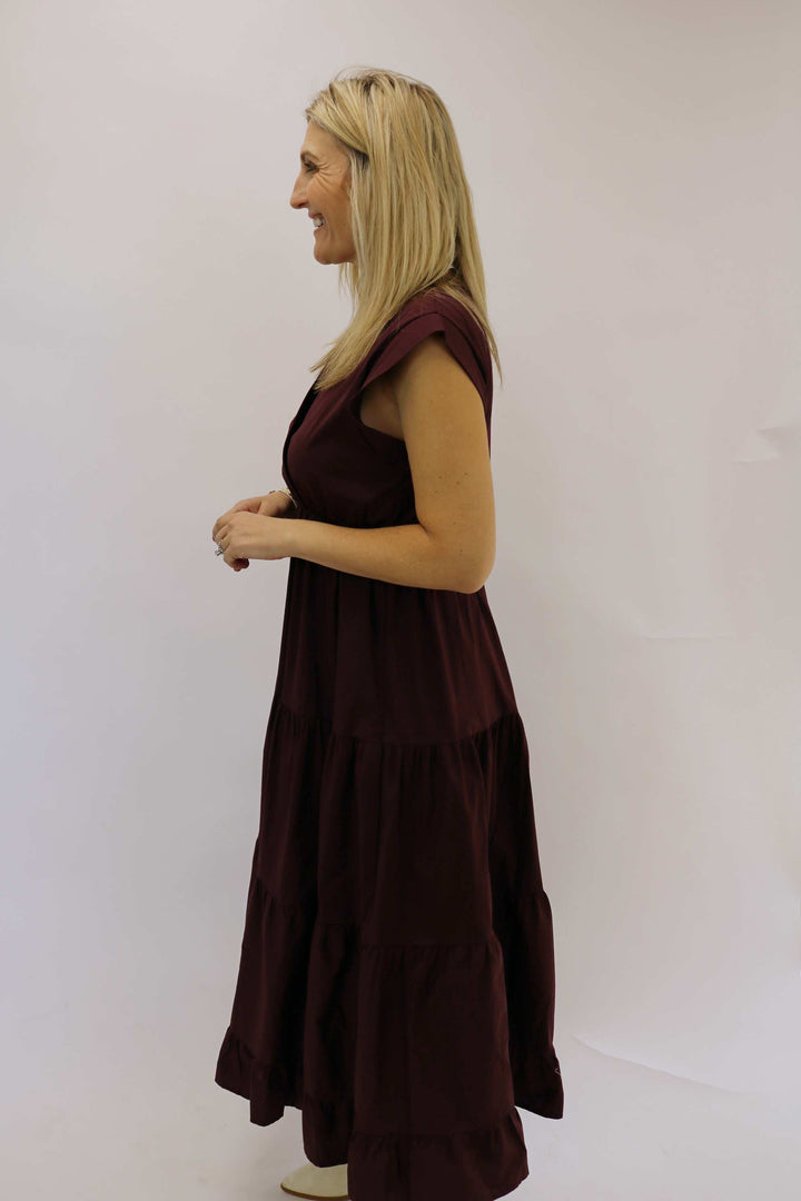 Tahoe Midi Dress, Burgundy