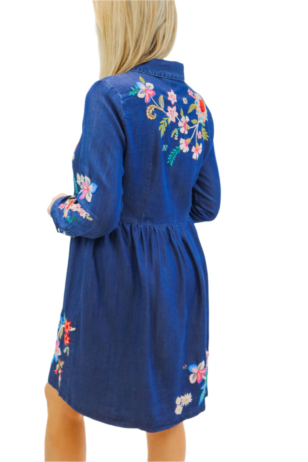 Denim Blue Shirt Dress, Malaya