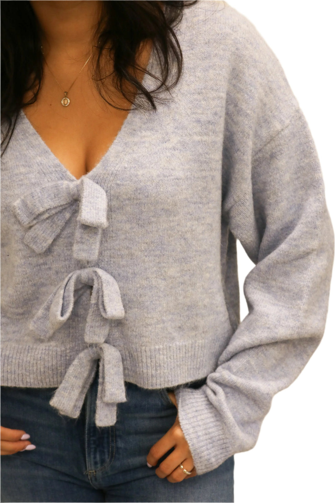 Be The One Bow Sweater, Blue