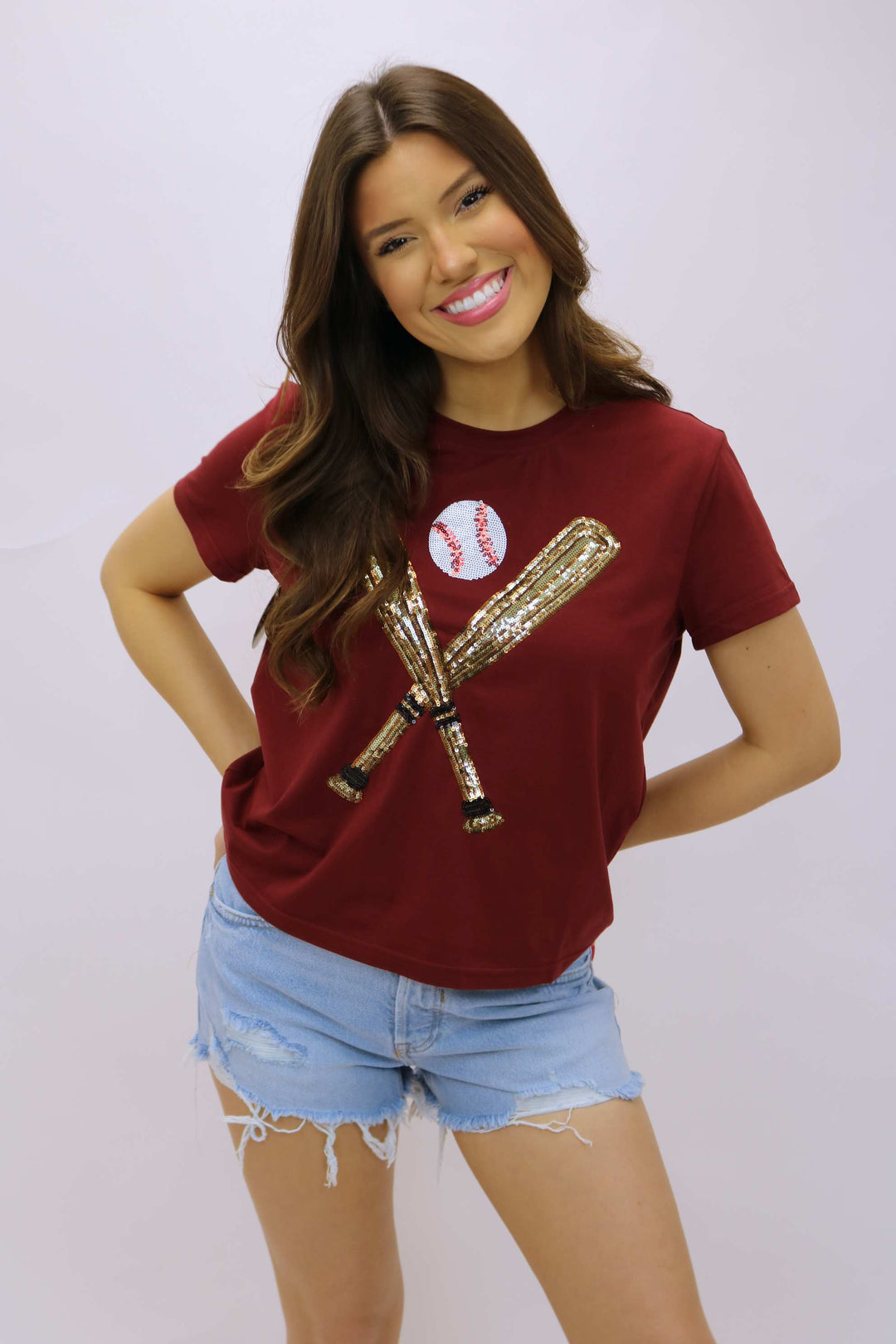 Maroon & Gold Baseball Tee